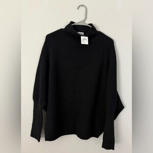 New Club Monaco Black Emma Cashmere Sweater Size L